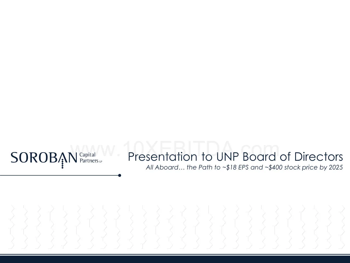 Union Pacific Corporation (UNP) · slide 1