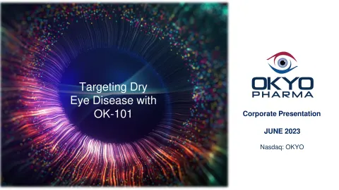OKYO Pharma | Results Presentation Deck | 25 slides