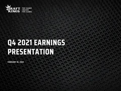 DraftKings | Results Presentation Deck | 11 slides