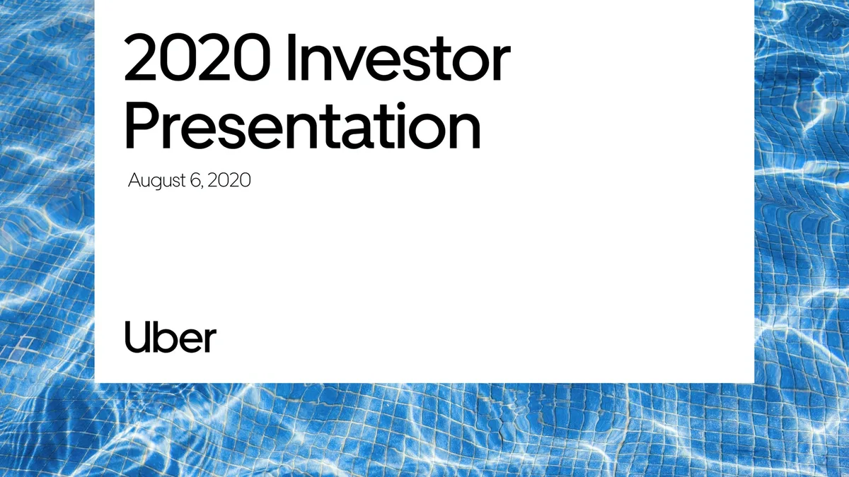 Uber | Results Presentation Deck | 57 slides · slide 1