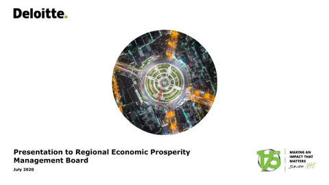 Presentation to Regional Economic Prosperity Management Board