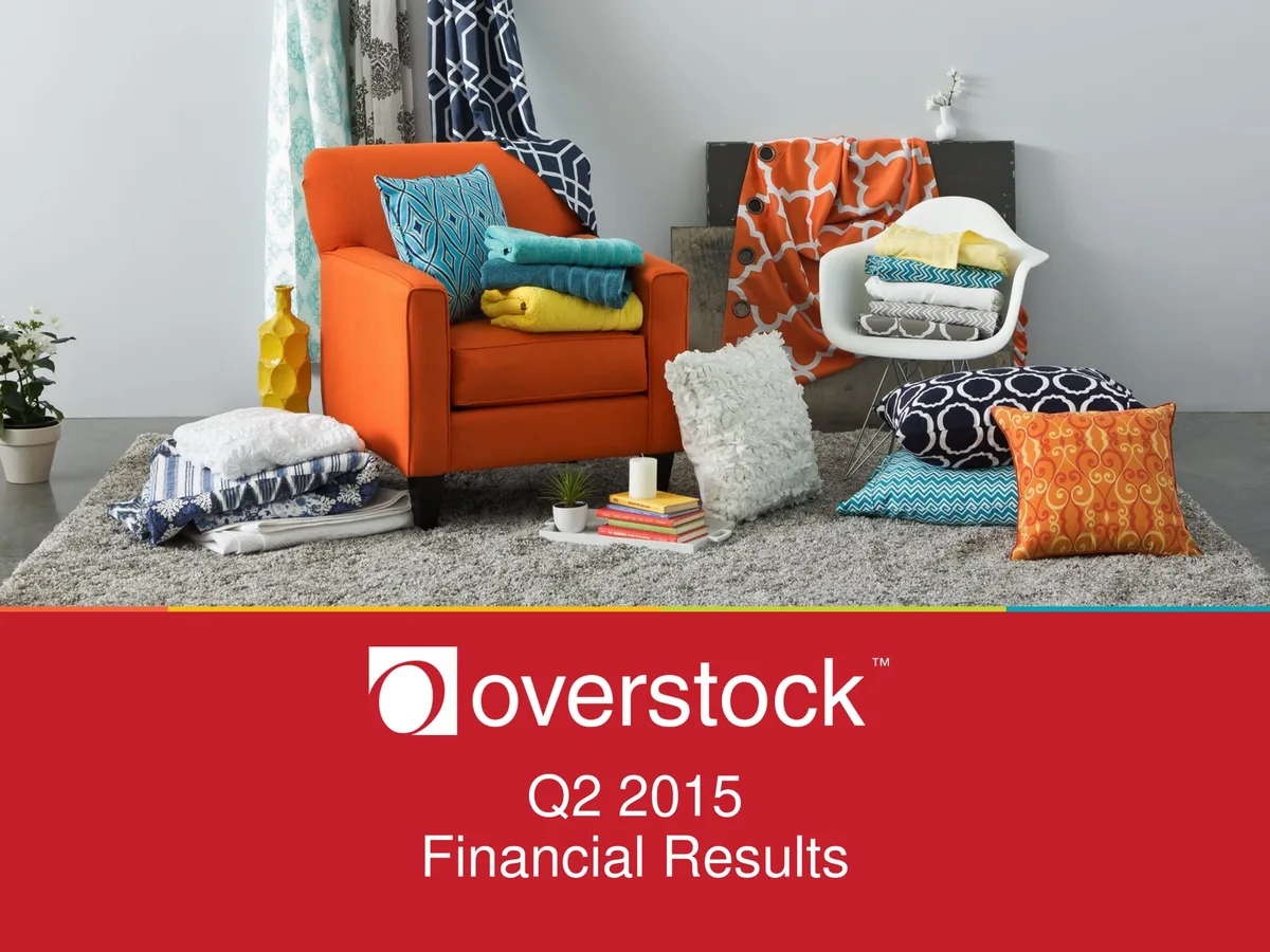 Overstock | Results Presentation Deck | 34 slides · slide 1