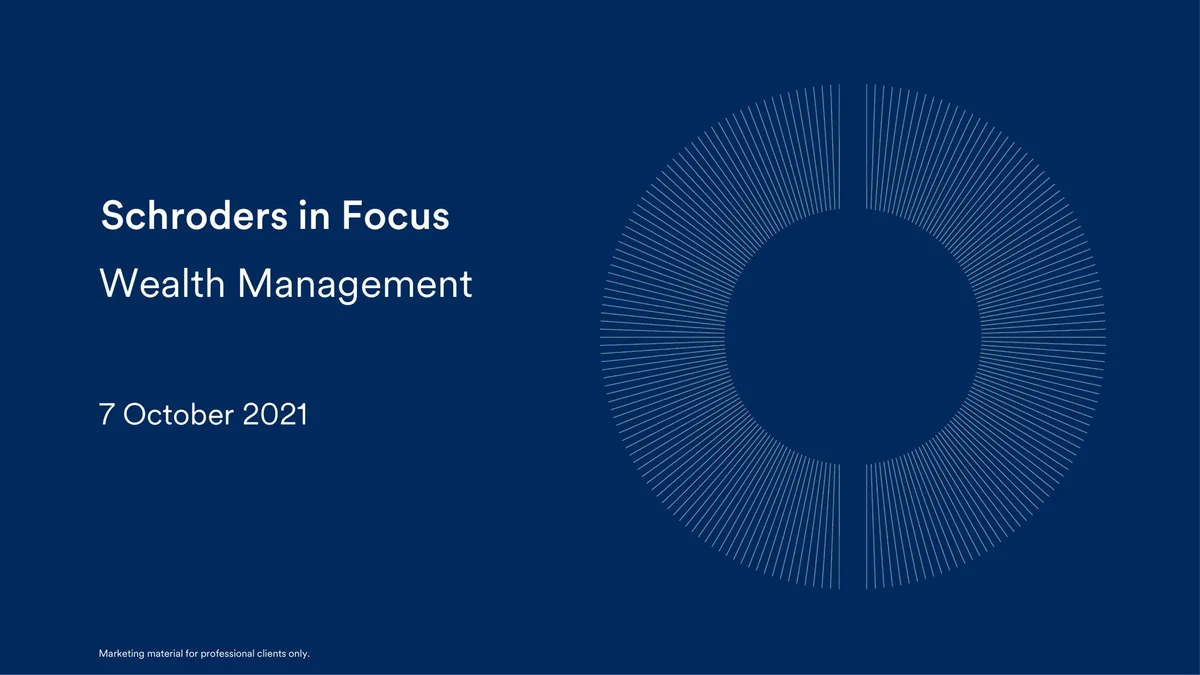 Schroders | Investor Day Presentation Deck | 38 slides · slide 1