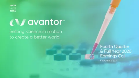 Avantor | Results Presentation Deck | 19 slides