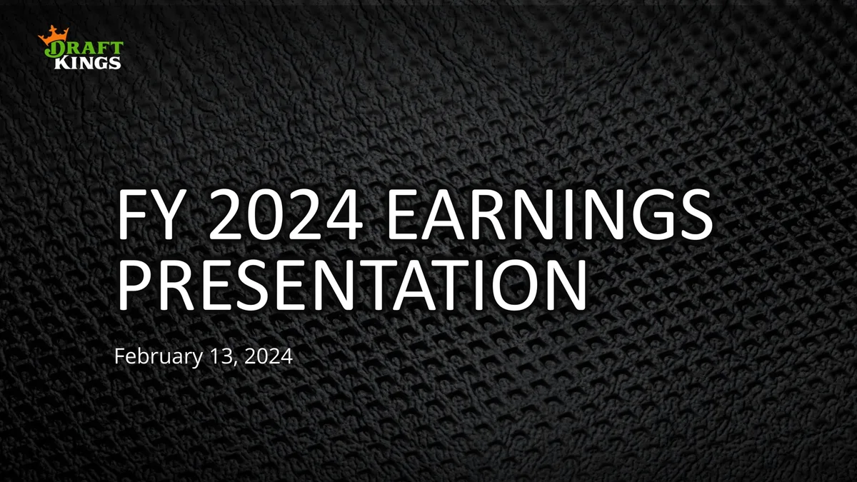 DraftKings | Results Presentation Deck | 18 slides · slide 1