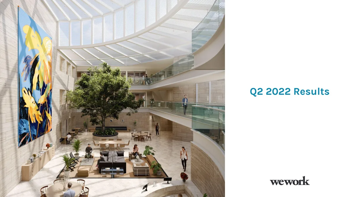 WeWork | Results Presentation Deck | 22 slides · slide 1