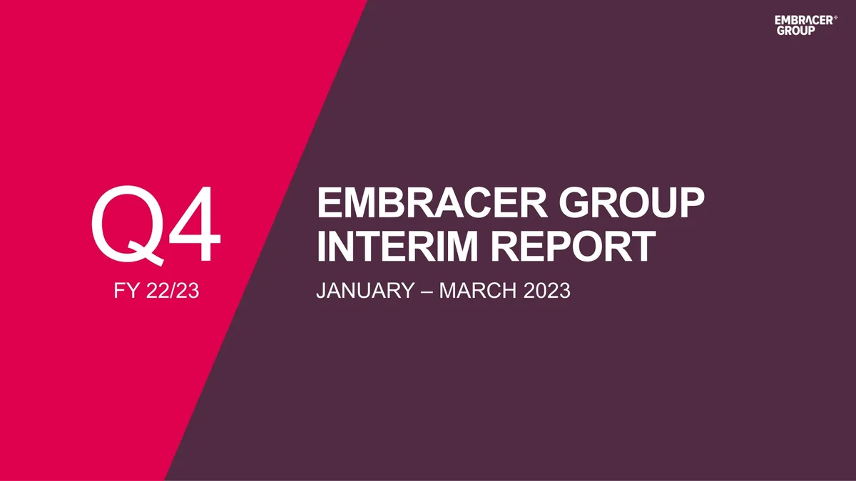 Embracer Group | Results Presentation Deck | 74 slides · slide 1