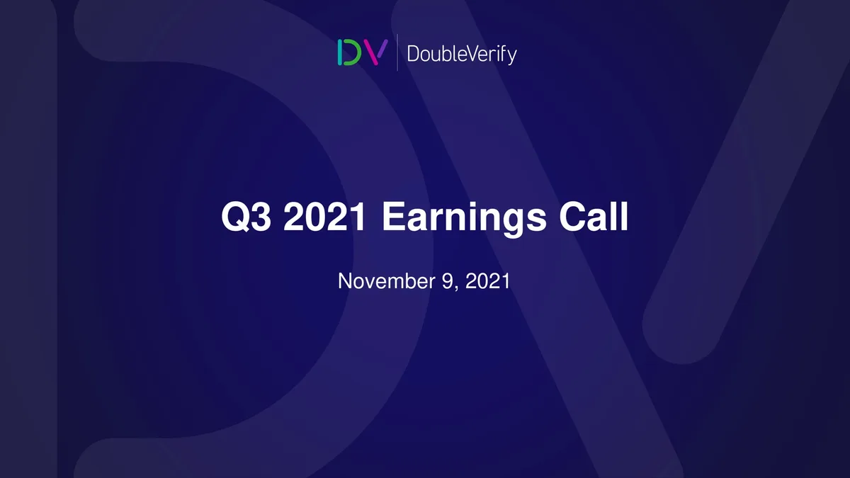 DoubleVerify | Results Presentation Deck | 12 slides · slide 1