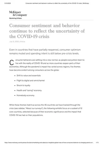 Consumers&#x27; sustainability sentiment and behavior before, during and after the COVID-19 crisis