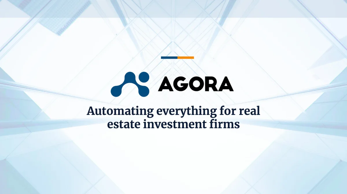 Here's the 15-page deck Agora;; a startup looking to be the go-to CRM for real-estate investors;; used to raise a $9 million seed round · slide 1