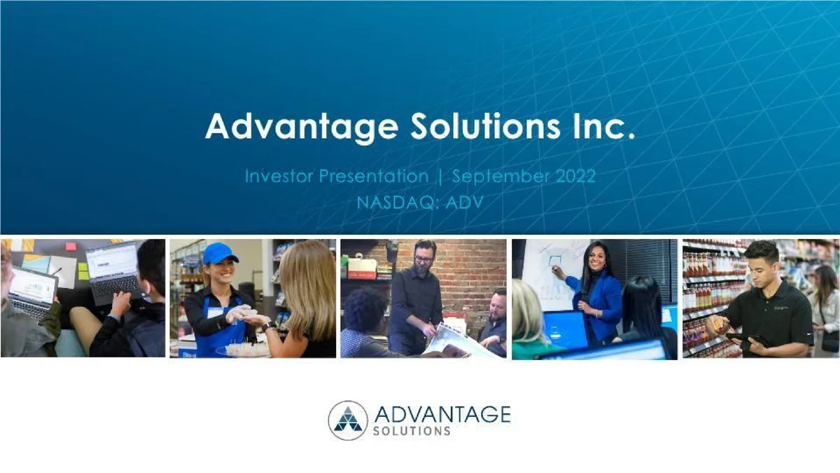 Advantage Solutions | Investor Presentation Deck | 26 slides · slide 1