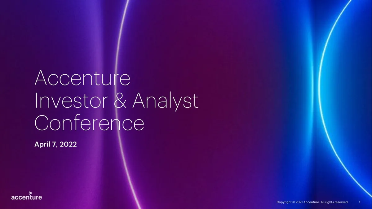 Investor Analyst Conference · slide 1