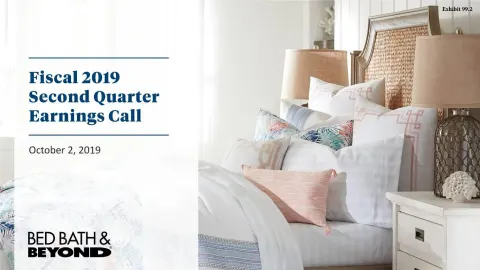Bed Bath &amp; Beyond | Results Presentation Deck | 15 slides