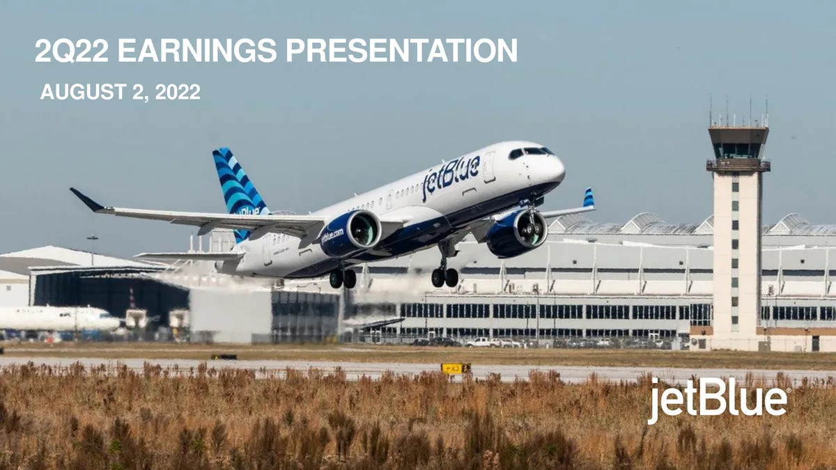jetBlue | Results Presentation Deck | 25 slides · slide 1