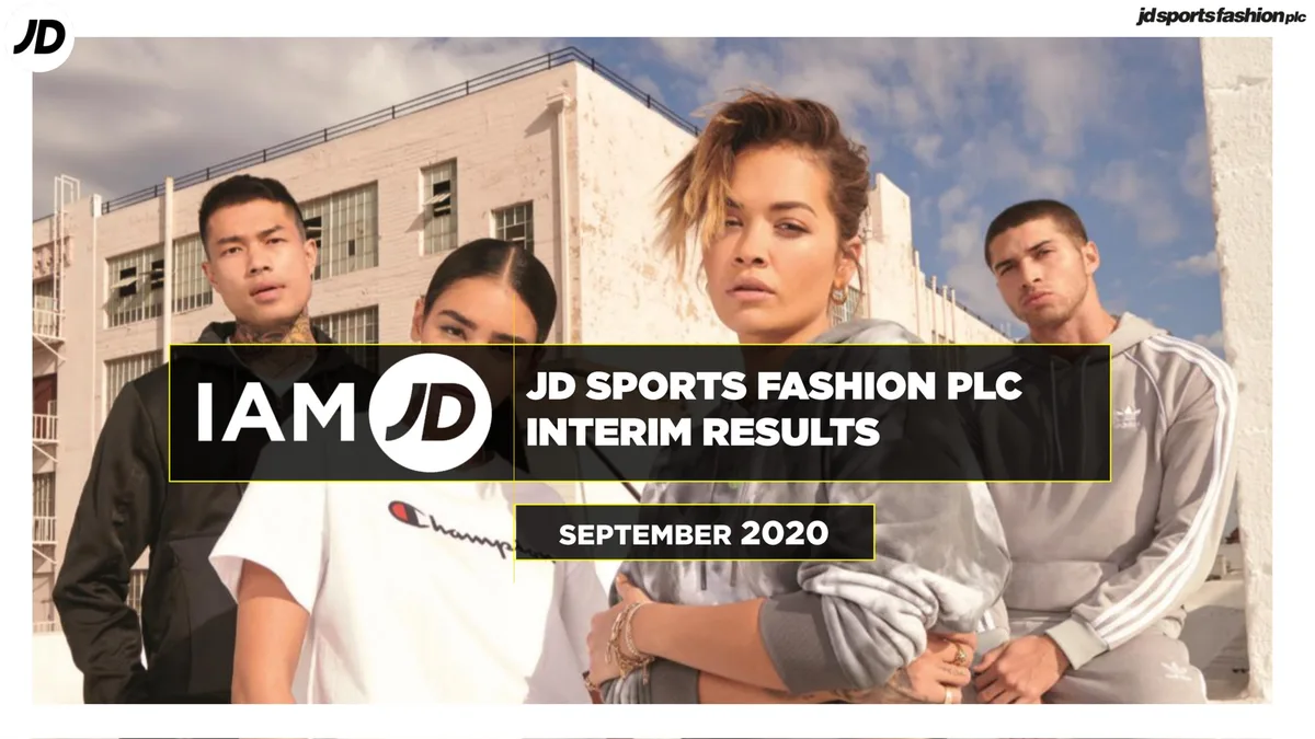 Features brand imagery with the 'IAM JD' campaign branding.