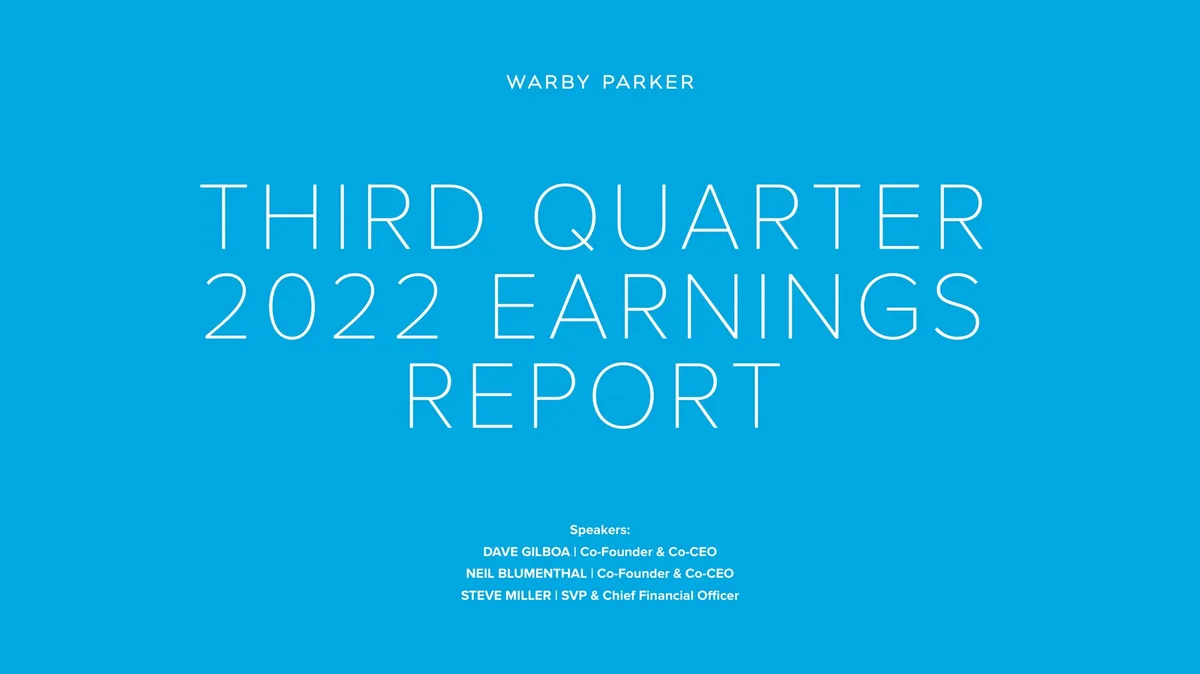 Warby Parker | Results Presentation Deck | 28 slides · slide 1