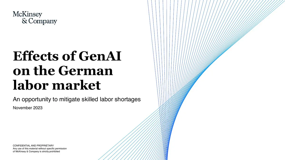 Includes standard McKinsey branding and confidentiality disclaimer.