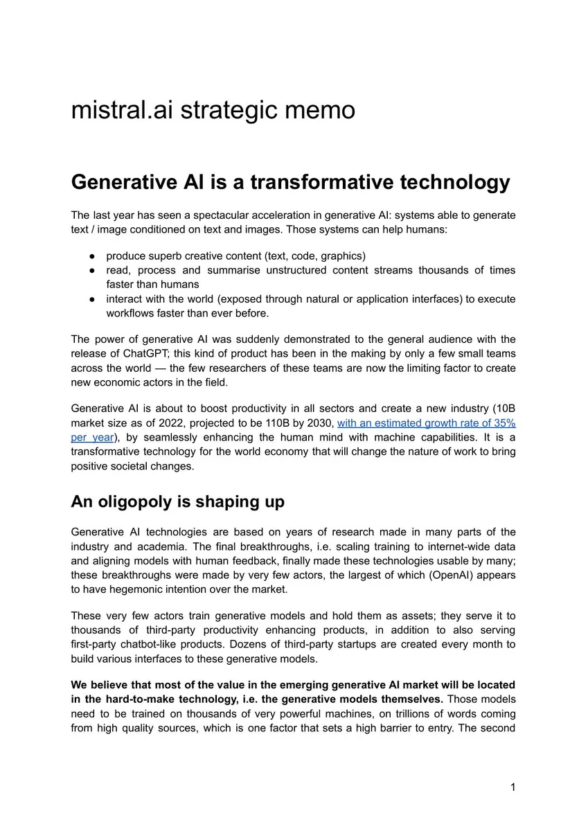 mistral.ai strategic memo · slide 1