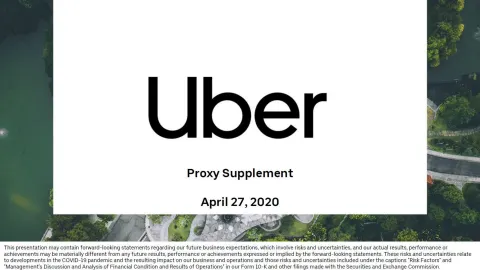 Uber | Shareholder Engagement Presentation Deck | 14 slides