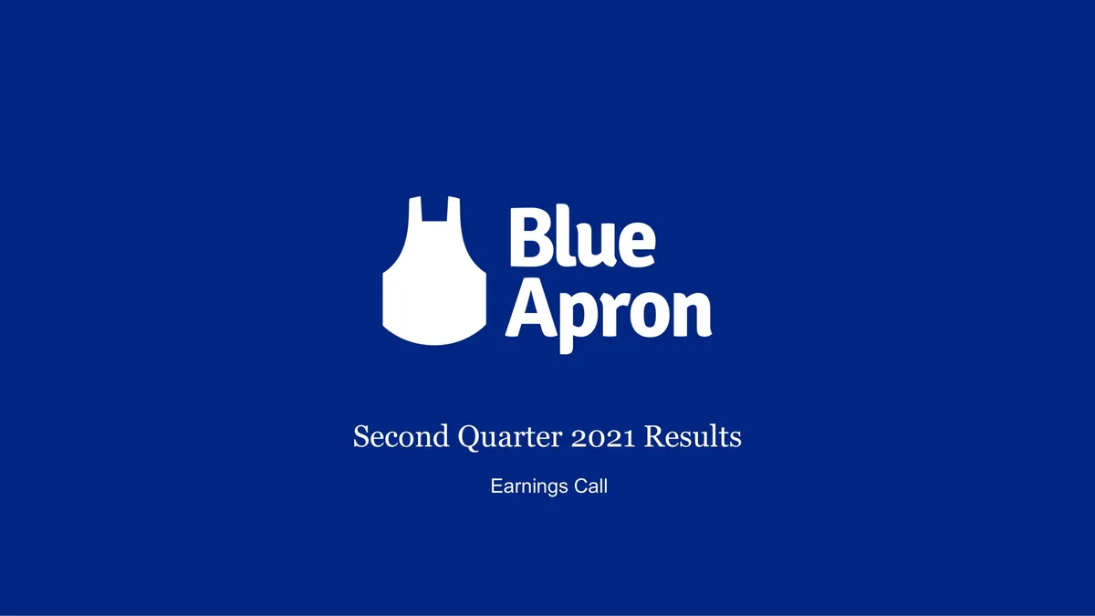 Blue Apron | Results Presentation Deck | 17 slides · slide 1