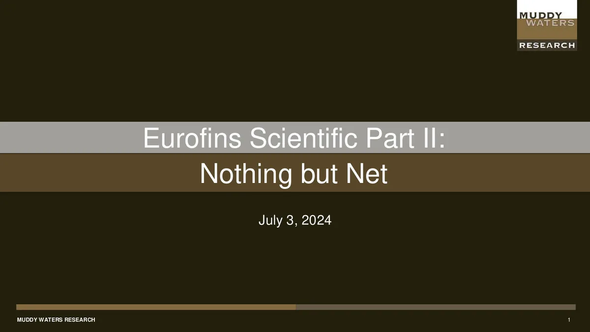 Eurofins Scientific SE (ERF) · slide 1
